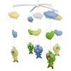 Green Blue Yellow Lovely Sleeping Birds Handmade Baby Musical Crib Mobile Nursery Mobile Hanging Toy for Boys Girls