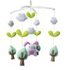 Baby Crib Mobile Forest Rabbit Handmade Musical Mobile Baby Shower Gift Nursery Decor