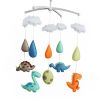 Baby Crib Bell Handmade Musical Mobile Colorful Nursery Decor Baby Shower Gift for Baby Boy; Dinosaurs and Eggs