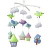 Colorful Birds House Trees Handmade Baby Musical Crib Mobile Boys Girls Nursery Hanging Mobile Toy