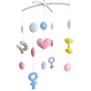 I Love You Infant Room Hanging Musical Mobile Crib Toy Baby Crib Mobile Nursery Decor for Girls Boys