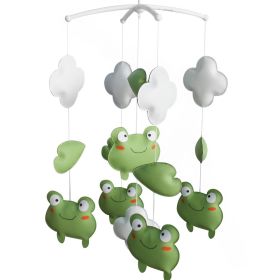 Green Frog Handmade Baby Musical Crib Mobile Hanging Toy Gift Boys Girls Nursery Room Decor