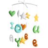 Infant Room Hanging Musical Mobile Crib Toy Baby Crib Mobile Nursery Decor for Girls Boys; I Love You Baby