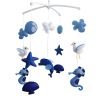 Seahorse Seagull Shell Baby Crib Mobile Nursery Decor Baby Mobile for Boys and Girls; Blue Ocean