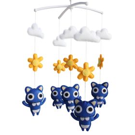 Handmade Baby Crib Mobile Animal Hanging Musical Mobile Infant Nursery Room Toy Decor