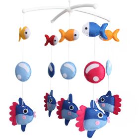 Marine Fish Infant Room Hanging Decor Baby Crib Mobile Nursery Decor Baby Mobile for Girls Boys; Blue Ocean