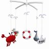 Handmade Baby Crib Mobile Shower Gift Nursery Decoration for Boys Girls Baby; Ocean Crab Sea Gull Boat Submarine