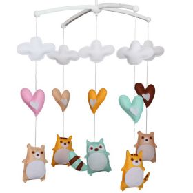 Baby Crib Mobile Animal Musical Crib Mobile Nursery Room Hanging Decor Toy Palm Civet Bear Cat