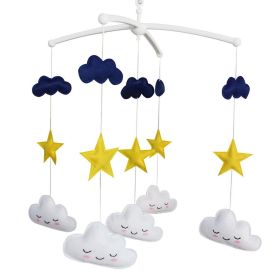 Star and Cloud Baby Musical Mobile Nursery Decoration Blue Night Crib Mobile for Boys and Girls