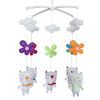 Baby Crib Mobile Animal Musical Crib Mobile Nursery Room Hanging Decor Toy Lovely White Cats