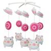 Baby Crib Mobile Animal Musical Crib Mobile Nursery Room Hanging Decor Toy White Pink Bear