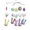 Baby Crib Mobile Animal Musical Crib Mobile Nursery Room Hanging Decor Toy Yellow Pink Purple Blue Rabbit