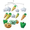 Baby Crib Mobile Infant Toy Baby Nursery Mobile Hanging Bed Decor for Boys Girls Baby Shower; Carrot Green Pepper Tomato