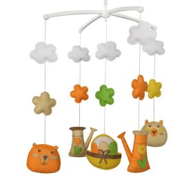 Bears Teatime Baby Crib Mobile Infant Room Nursery Bed Decor Hanging Toy Musical Mobile for Boys Girls