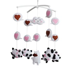 Baby Crib Musical Mobile With Hanging Cartoon Animals Bed Bell Toy, Music Crib