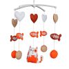 Musical Mobile With Cute Cats and Fishes , Colorful Decor Music Crib