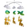 Mobile Crib With Lovely Giraffes, Baby Musical Mobile Sweet Dreams Evening