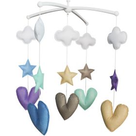 Baby Dream Musical Mobile, [Hanging Stars and Hearts] Colorful Baby Gift