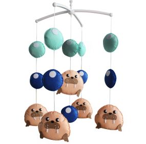 [Sea Lions] Cute Hanging Toys, Rotatable Musical Mobile, Nursery Room Decor