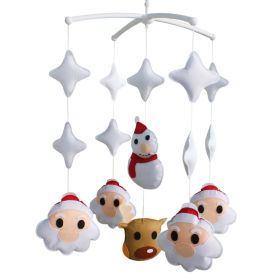 Creative Crib Mobile, Handmade Gift for Baby [Santa Claus & Elk & Snowman]