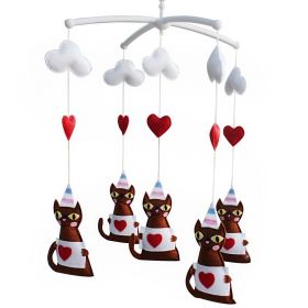 Baby Gift Musical Mobile, [Cat and Love Letter] Cute Hanging Toy