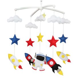 Colorful Room Decor Toy, Baby Toy, Musical Mobile, Baby Gift [Space Flight]