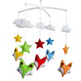 Baby Toy, Baby Gift, Infant Musical Mobile [Foxes, Colorful], Bed Bell