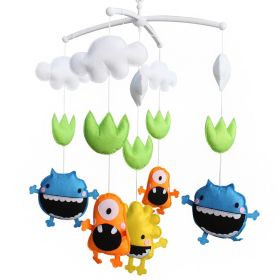 Baby Boy & Girl Bedding Rattle Toy, Baby Crib Bell, Infant Gift [Monster]