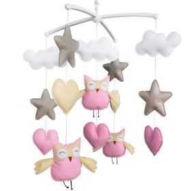 Baby Boy & Girl Crib Mobile Musical Toy Crib Decor [Owl, Happiness]