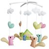 Baby Dream Musical Mobile, Squirrels, Handmade Girls Gift, Colorful