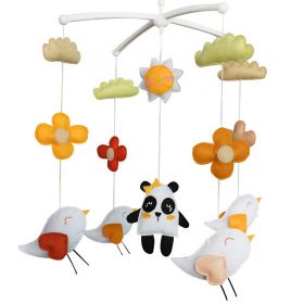 Baby Dream Musical Mobile, Baby Gift, Colorful, Panda and Birds