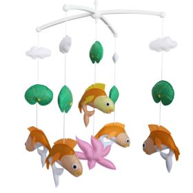 Colorful Newborn Baby Gift, Cute Baby Bed Bell [Fish and Lotus] Creative