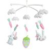 Colorful Hanging Toy, Baby Crib Toy, [Cute Rabbit] Musical Mobile, Gift