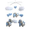 Cute Newborn Baby Bed Bell, Pretty Hanging Decor Gift [Elephant, Clouds]