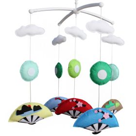 Baby Rattle Toy, Baby Gift, Infant Musical Mobile [Japanese folding fan], Cute