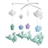 Handmade Nursery Decor Gift, Crib Mobile, [Jumping Rabbit+Flowers]