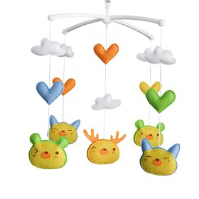 Handmade Nursery Decor Gift, Crib Mobile, [Animals+Clouds+Heart]