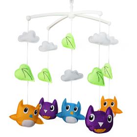 Baby Crib Musical Mobile Baby Funny Toys Owl Mobile For Crib