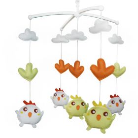 Musical Unisex Baby Crib Mobile, Cute Musical Mobile, Handmade Toy