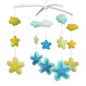 [Beautiful Stars]Handmade Baby Crib Mobile, Hanging Music Bed Bell, Pretty Gift