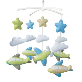 Musical Mobile Unisex Baby Crib Mobile, Colorful Gift for Baby [Aircraft]