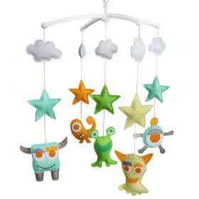 Baby Cute Cartoon Animals Lullaby Nursery Musical Mobile, Colorful Decoration