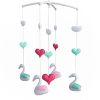 [Cute Swan] Rotatable Musical Mobile for Baby Crib / Stroller