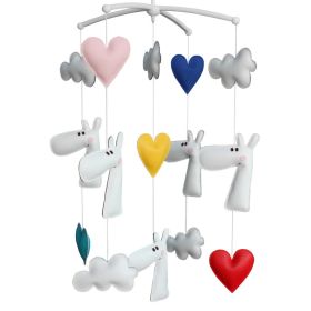 Creative Crib Rotatable Musical Mobile Handmade PU Leather Toys