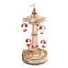 Robotime ROKR Montessori Wooden toys Parachute Tower DIY Music Box Moveable Magic Amusement Park 3D Wooden Puzzle for Kids Gifts