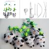 Handmade Baby Crib Mobile Animal Hanging Musical Mobile Infant Nursery Room Toy Decor; Panda and Bamboo