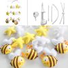 Yellow Bees and Stars Handmade Baby Musical Crib Mobile Hanging Toy Gift Boys Girls Nursery Room Decor