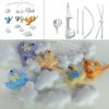 Orange Blue Flying Birds and White Clouds Handmade Baby Musical Crib Mobile Boys Girls Nursery Hanging Mobile Toy