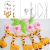 [Pink Flowers and Happy Giraffe] Pretty Decor Handmade Toy, Musical Mobile