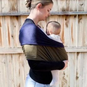 Baby Carrier Mama Bonding Comforte Unisex Multi Purpose Baby Carrier Easy To Wear Infant Sling Wrap (Option: Navy Blue-Free Size)